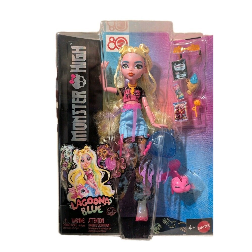 Monster High Lagoona Blue Doll New In Box Mattel w/ Accessories & Pet
